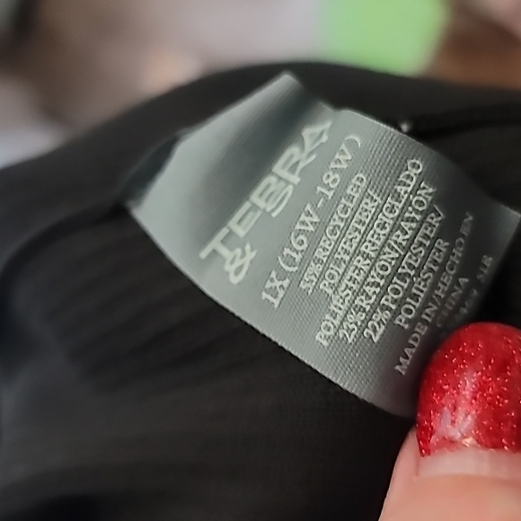 Terra & Sky Women's Black Open Front Cardigan - Picture 13 of 13